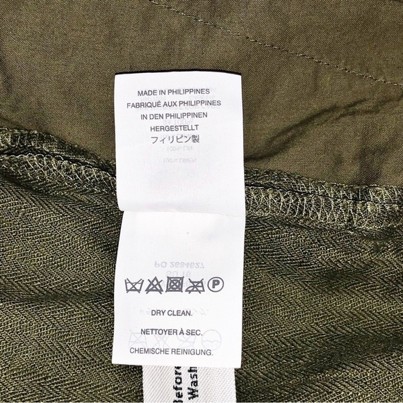 J.Crew 100% Linen Olive Green Linen Style Shorts Size 00 - Picture 8 of 9